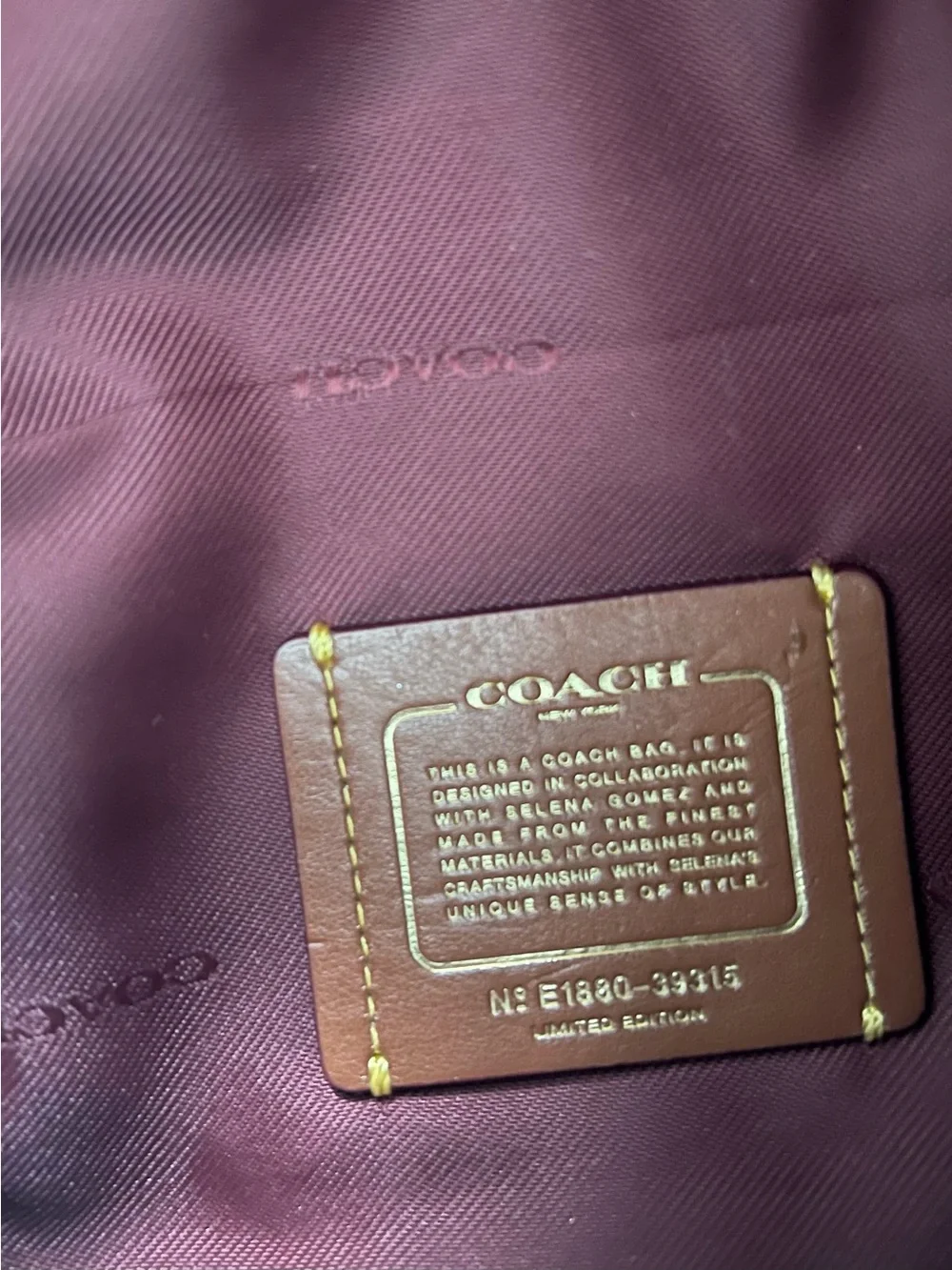 Selena Gomez X Coach limited edition belt bag